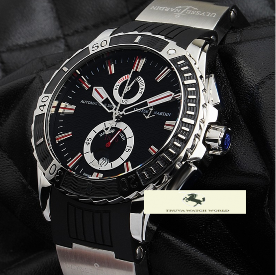 HK1190 ULYSSE NARDİN MARİNE DİVER KRONO SİYAH KRONO